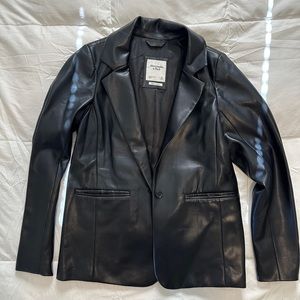 Like new Abercrombie vegan leather blazer
